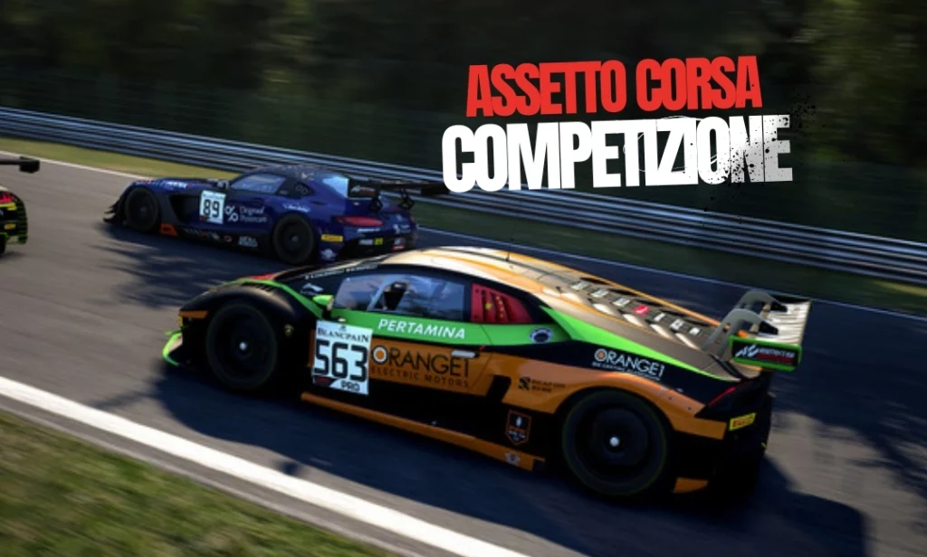 Assetto Corsa Competizione GT racing simulator showing ultra-realistic car physics on official race circuits