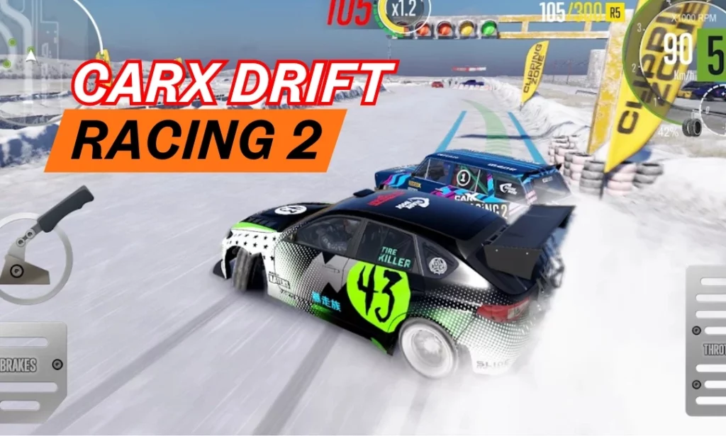 CarX Drift Racing 2 showing intense drift racing on urban tracks