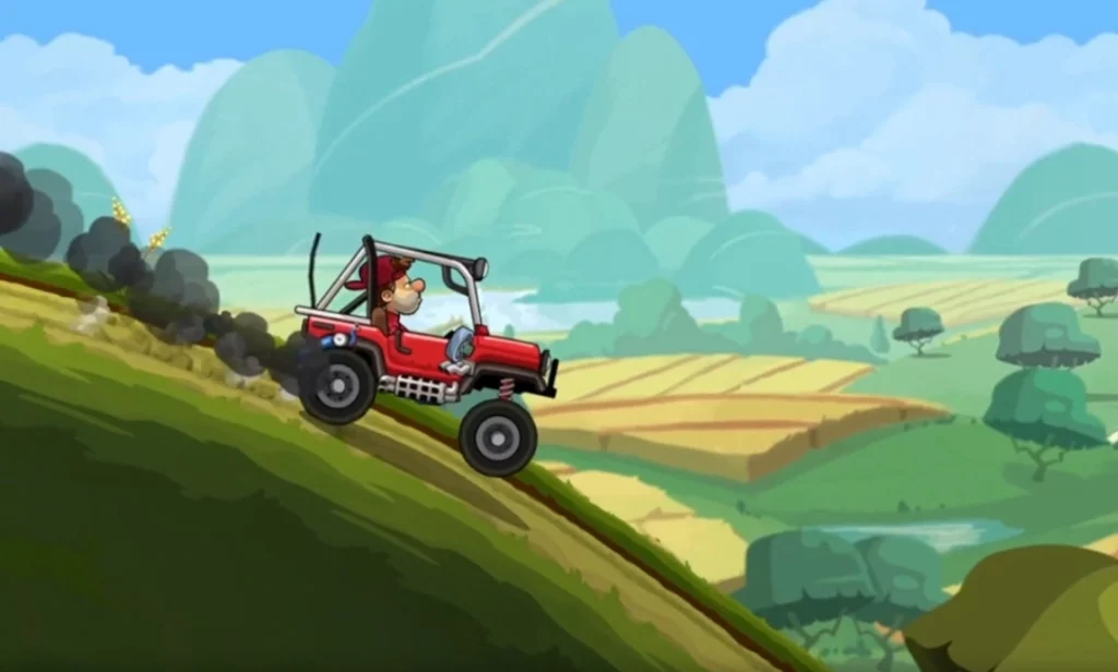 Hill Climb Racing 2 fun gameplay with cartoon-style graphics