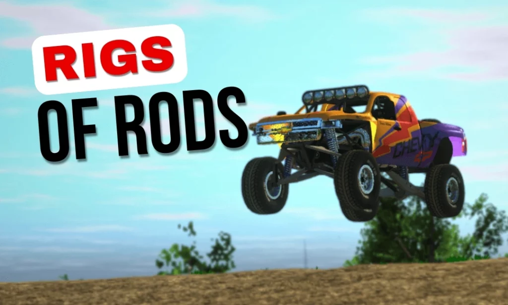 Rigs of Rods open-source driving simulator showcasing soft-body vehicle physics and off-road vehicle testing