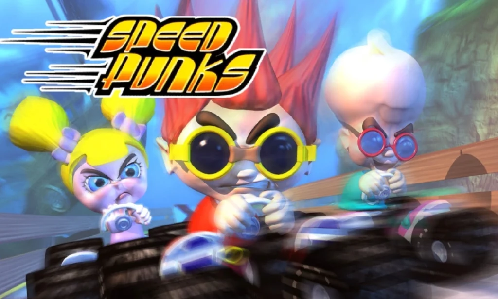 Speed Punks arcade-style kart racing game image featuring cartoonish characters and colorful race