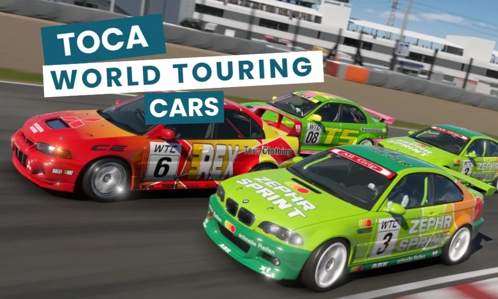 TOCA World Touring Cars realistic racing simulation image with official touring cars competing on international circuits