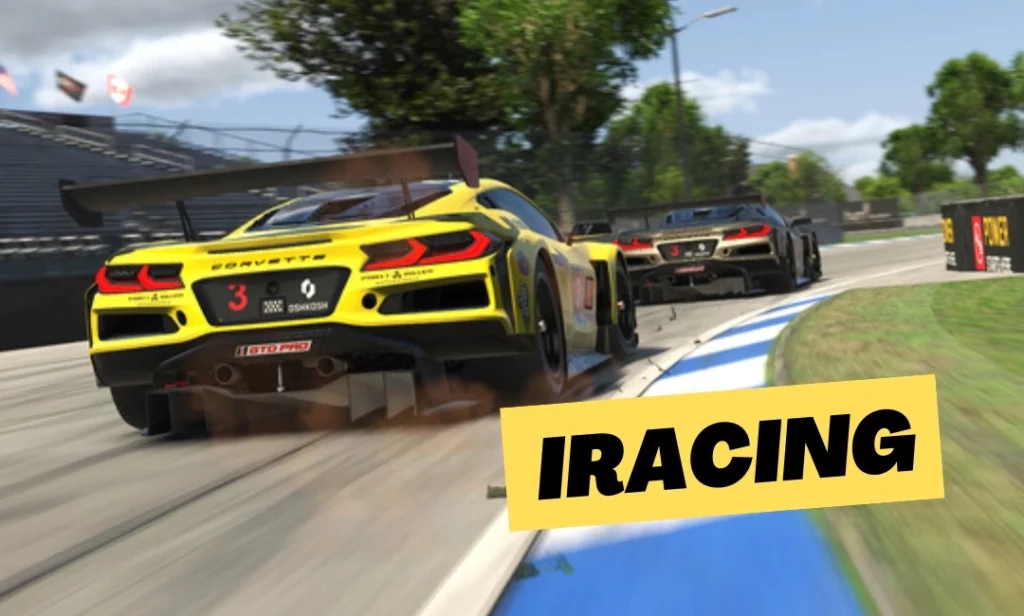 iRacing esports simulation with professional-grade racing setups and online competitive motorsport events